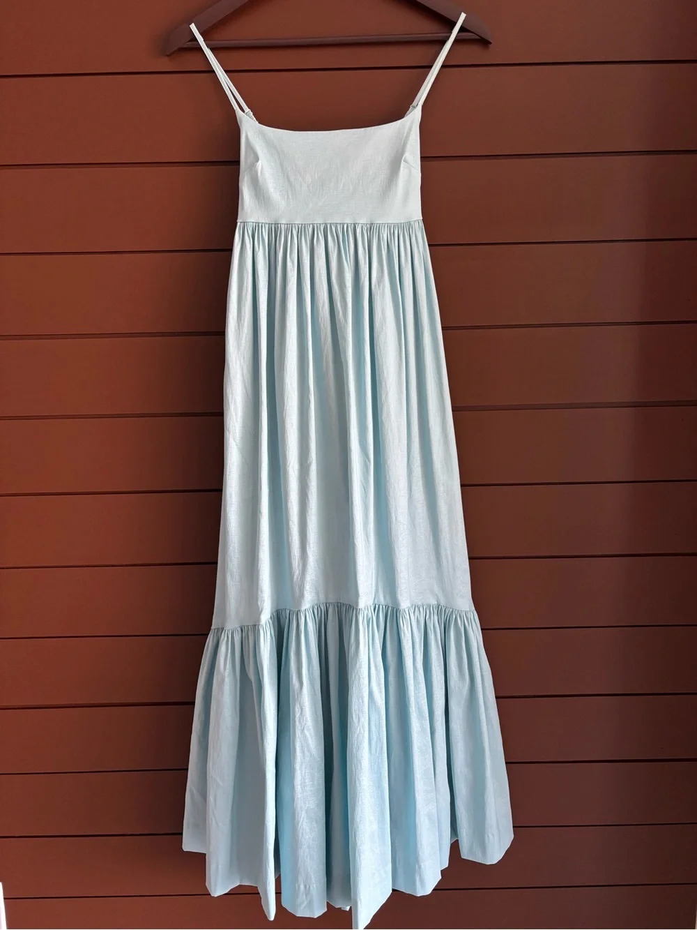 Abercrombie Powder Blue Tie-Back Maxi Dress | XXS